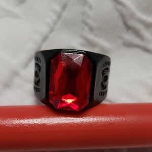 Black and Red Men's Ring